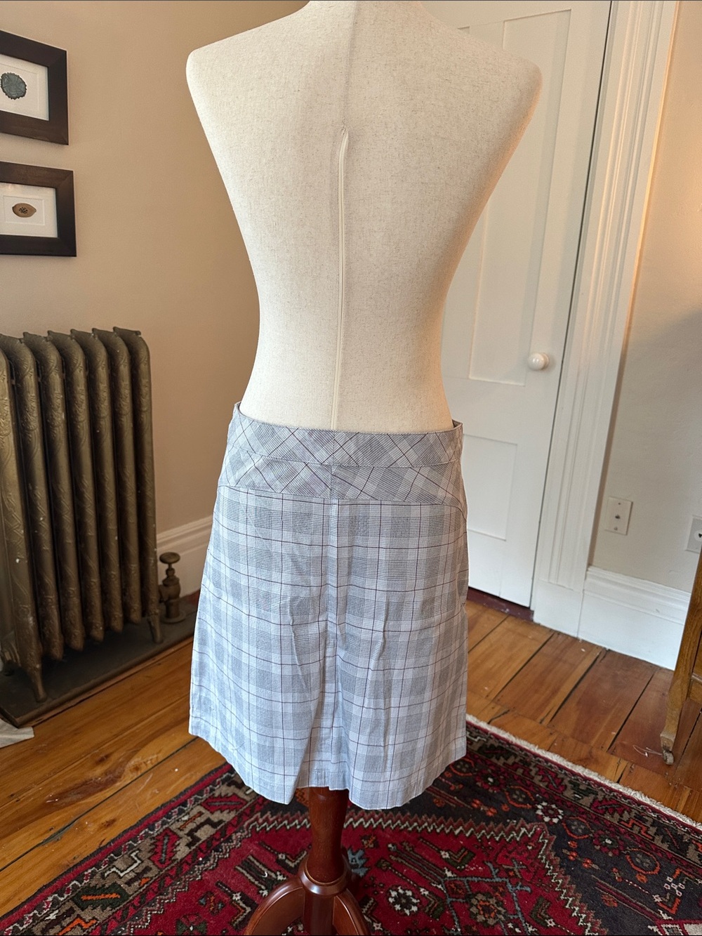 Royal Robbins Gray Plaid A-Line Skirt - Picture 3 of 10